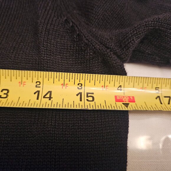 Talbots Petite Black Merino Wool Cardigan - Picture 9 of 12